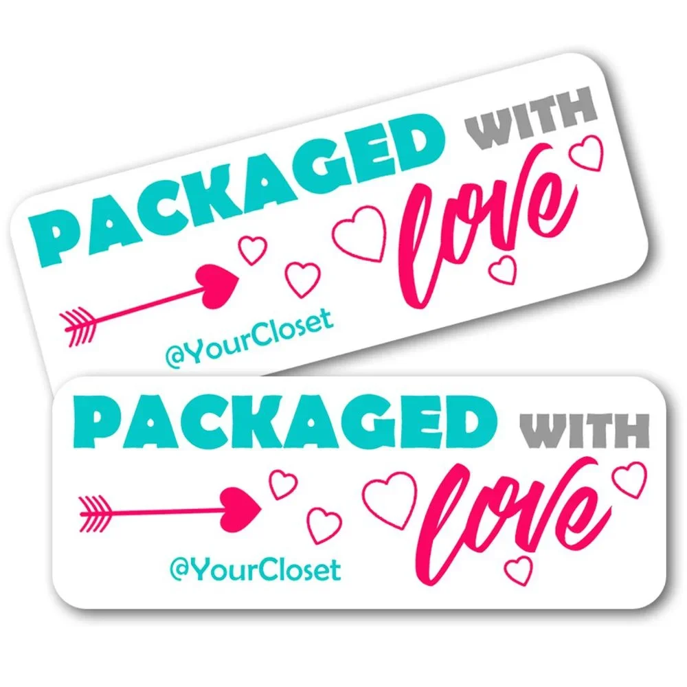 ♥️ 5x25 / 60 Thank You Stickers MATTE PAPER
